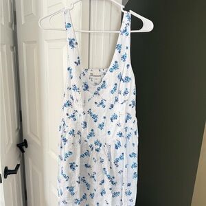 No Boundaries White and Blue Floral Dress